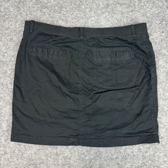 Lee Riders Black Zipper Fly Mid Rise Skirt With Pockets Women Size 16 - Picture 3 of 8
